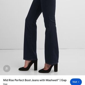 GAP Women's mid rise perfect boot jeans 26s